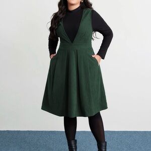 BloomChic Forest Green Midi Dress